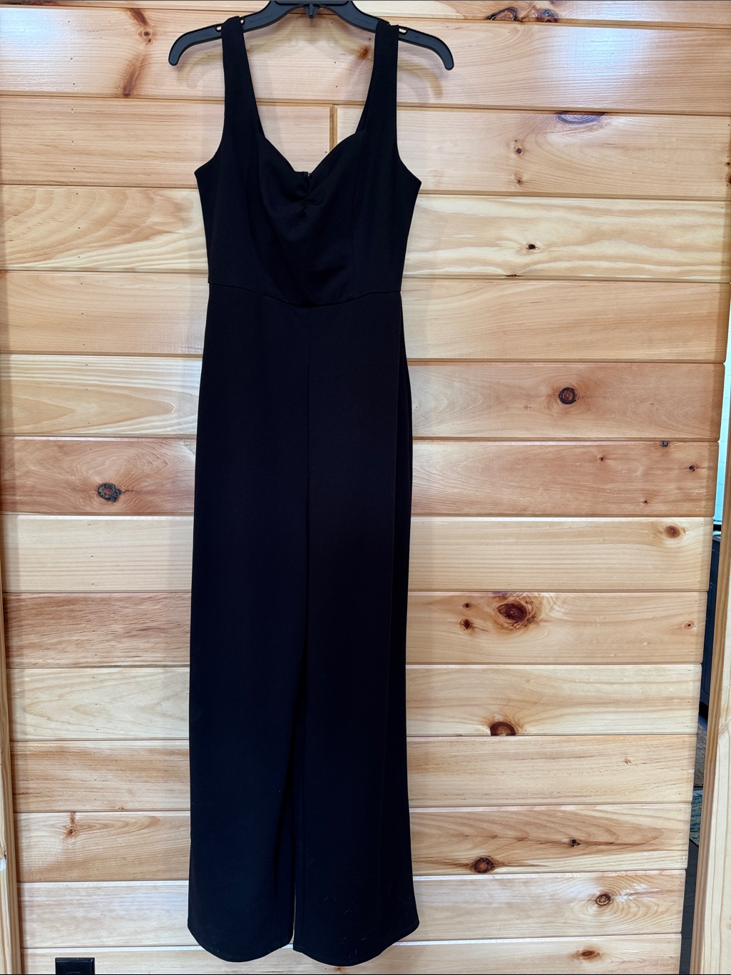 Black Sleeveless Jumpsuit - Classic Wide-Leg